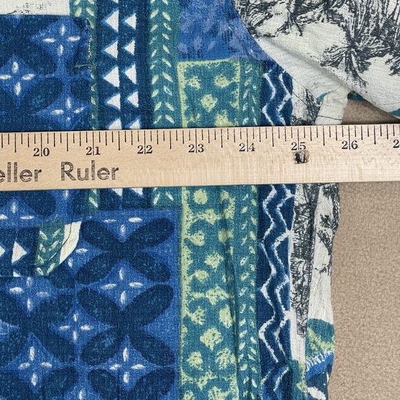 Gotcha Shirt Mens L Multicolor 1/4 Zip Short Sleeve Hawaiian‎ Print Relaxed Polo - Picture 4 of 10